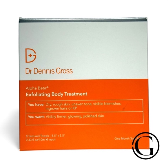 Dr Dennis Gross Other - Dr Dennis Gross Alpha Beta Exfoliating Body Treatment 8 Textured Towels NIB